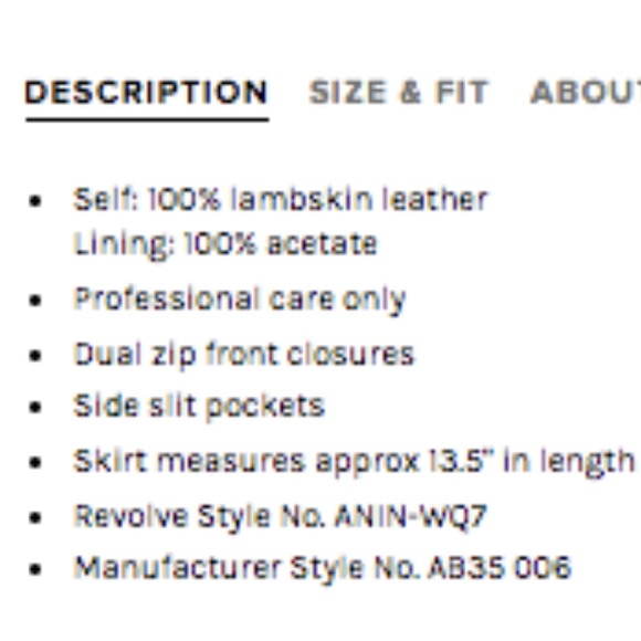 Anine Bing | 100% Lamb Leather Suede Mini Skirt - Picture 7 of 8